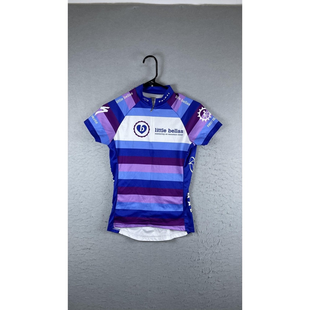 Primal‎ Little Bellas Sea Otter Cycling Jersey Womens XS Purple Blue Full Zip